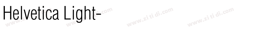 Helvetica Light字体转换